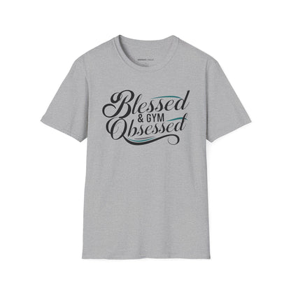 Blessed And Gym Obsessed Tshirt - Motivational Workout Tee