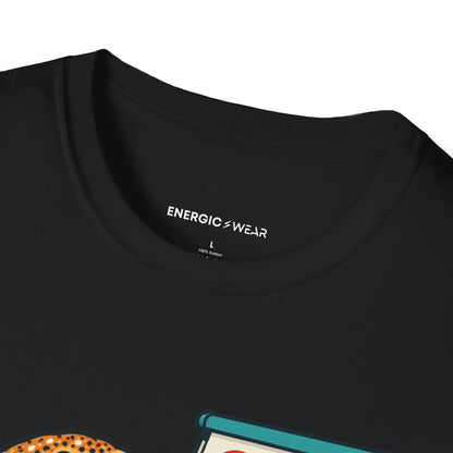 Graphic fitness T-shirt featuring the "Bagels Are Part of the Briefing" design.