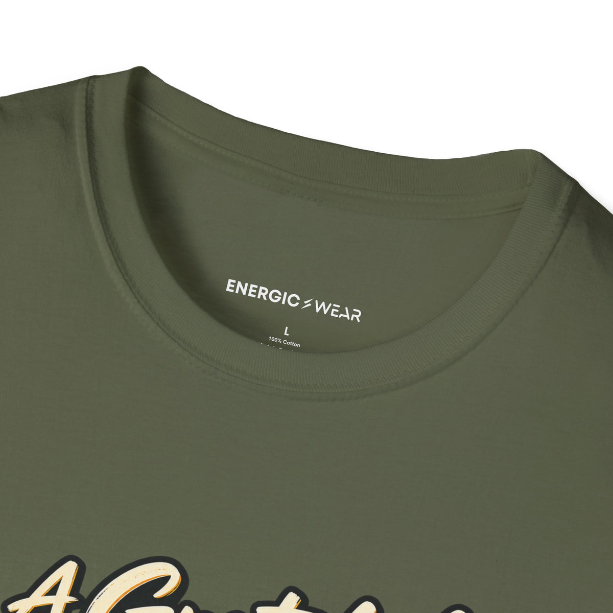 Graphic fitness T-shirt featuring the "A Grateful Heart Can Train Fiercely" design.
