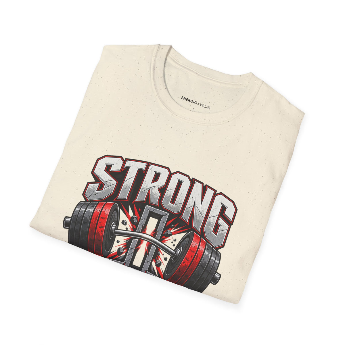 Graphic fitness T-shirt featuring the "Strong Through the Sticking Point" design.