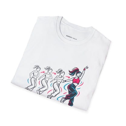 Graphic fitness T-shirt featuring the "Learn the Move, Trust the Practice" design.