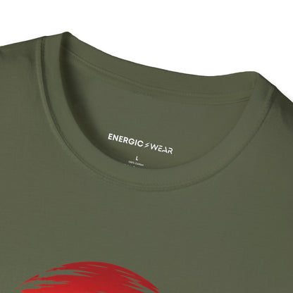 Graphic fitness T-shirt featuring the "Own the Space Above the Bar" design.