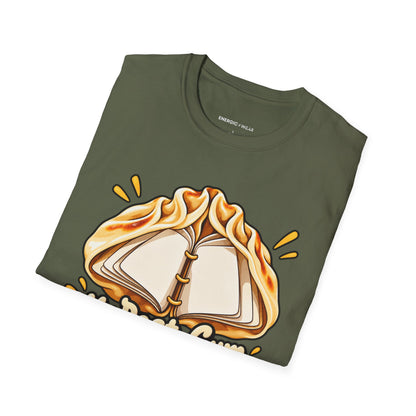 Graphic fitness T-shirt featuring the "My Post-Gym Plans Are Folded Like Dumplings" design.