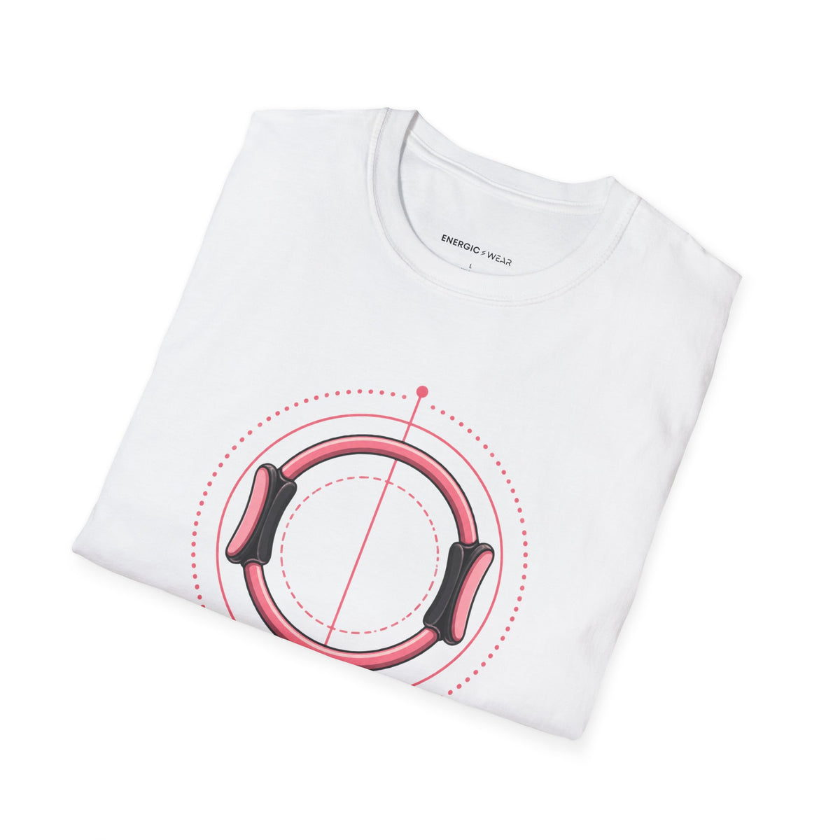 Graphic fitness T-shirt featuring the "Small Circles Serious Pilates" design.