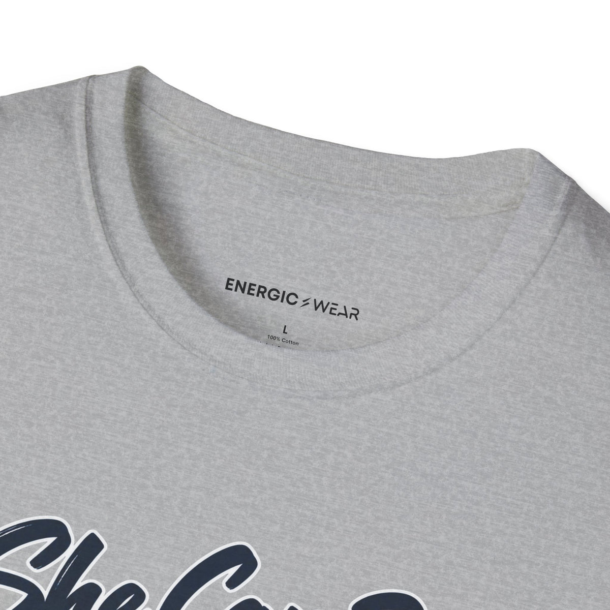 Graphic fitness T-shirt featuring the "She Can Be a Beginner at Fifty" design.