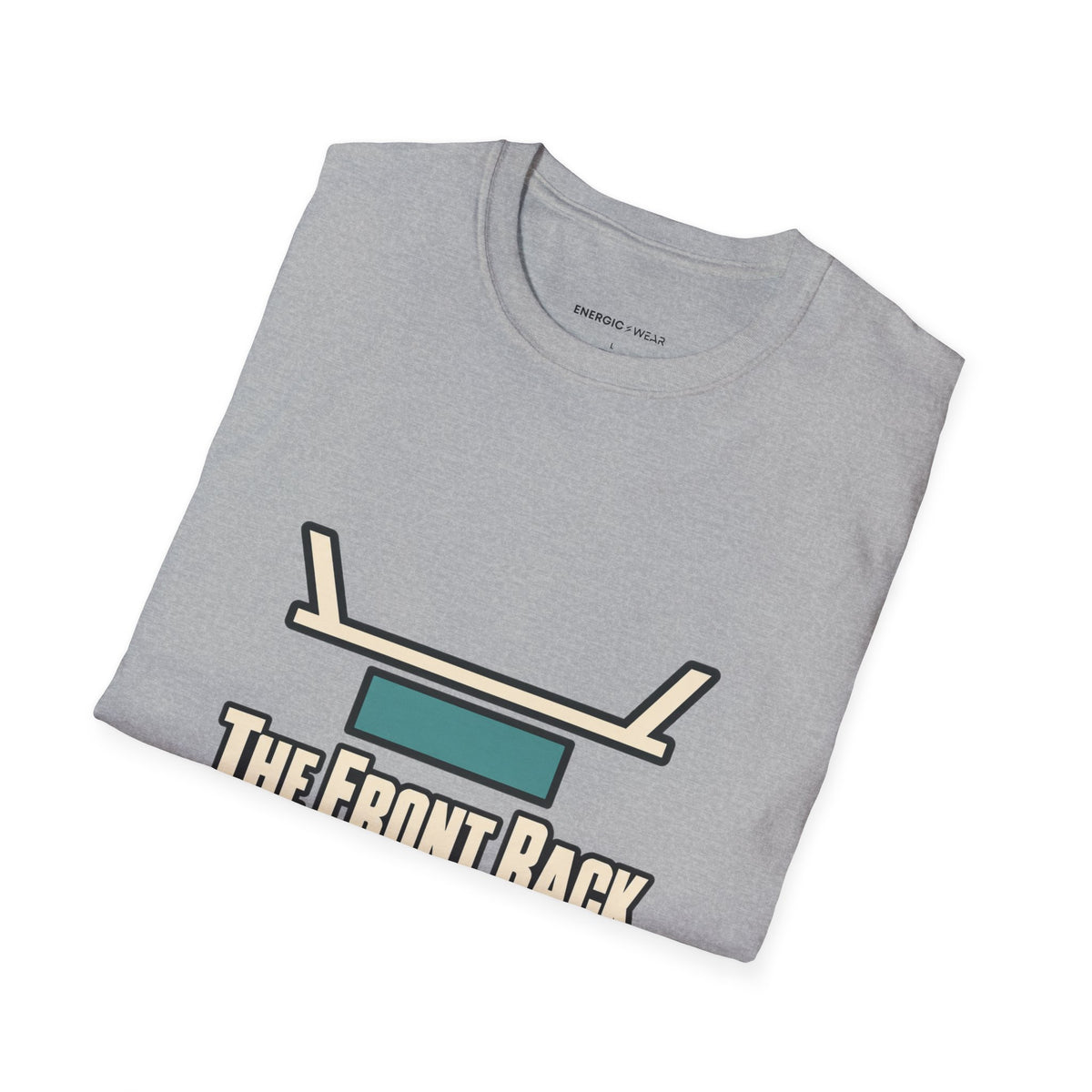 Graphic fitness T-shirt featuring the "The Front Rack Is My Composure Test" design.