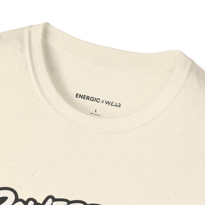 Graphic fitness T-shirt featuring the "Powered by Coffee, Sarcasm and Squats" design.