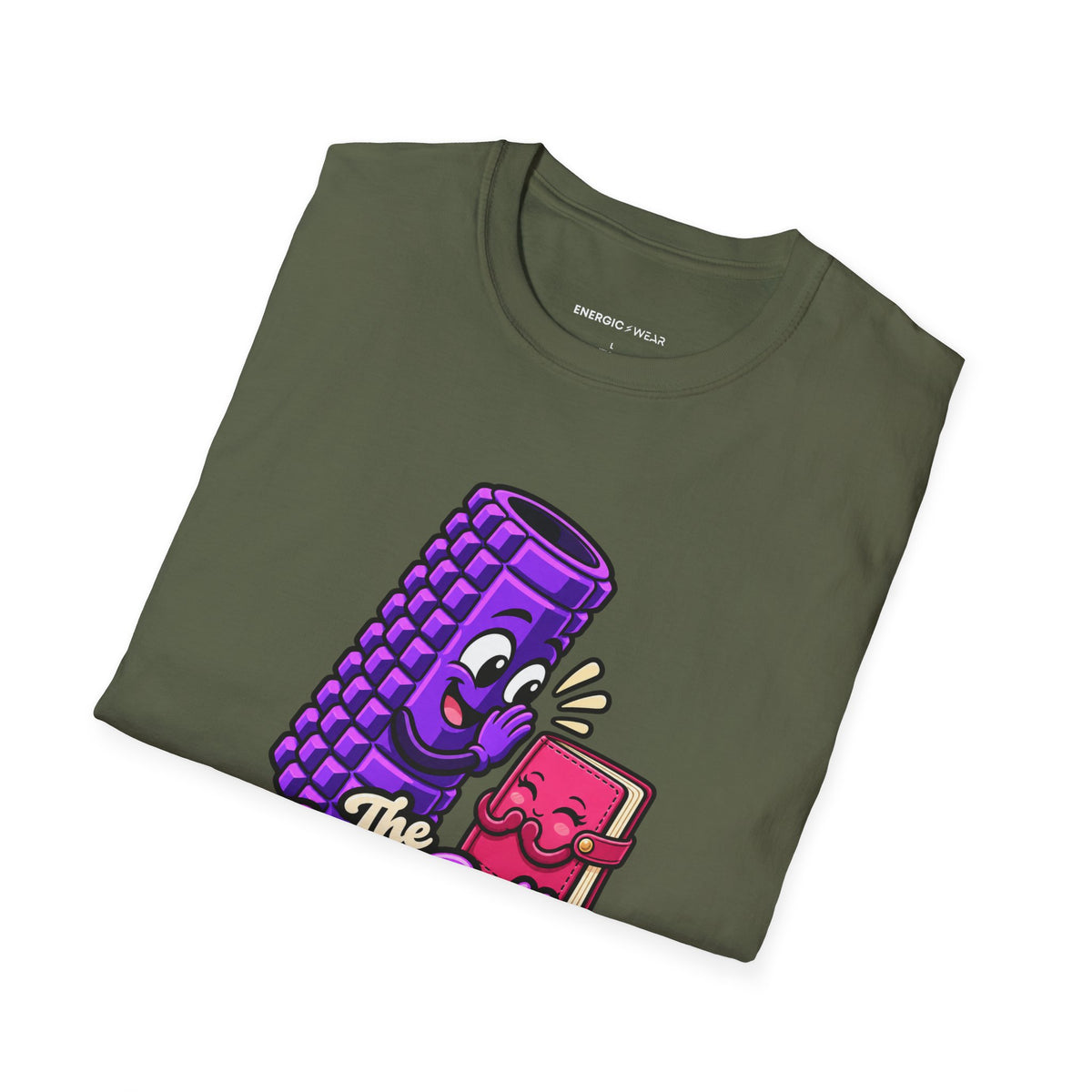 Graphic fitness T-shirt featuring the "The Foam Roller Knows My Secrets" design.