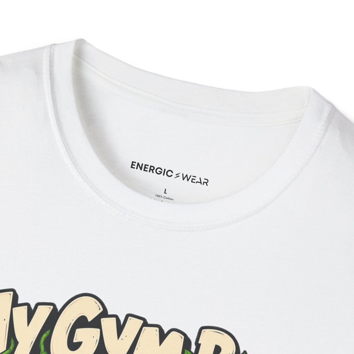 Graphic fitness T-shirt featuring the "My Gym Bag Has Its Own Ecosystem" design.