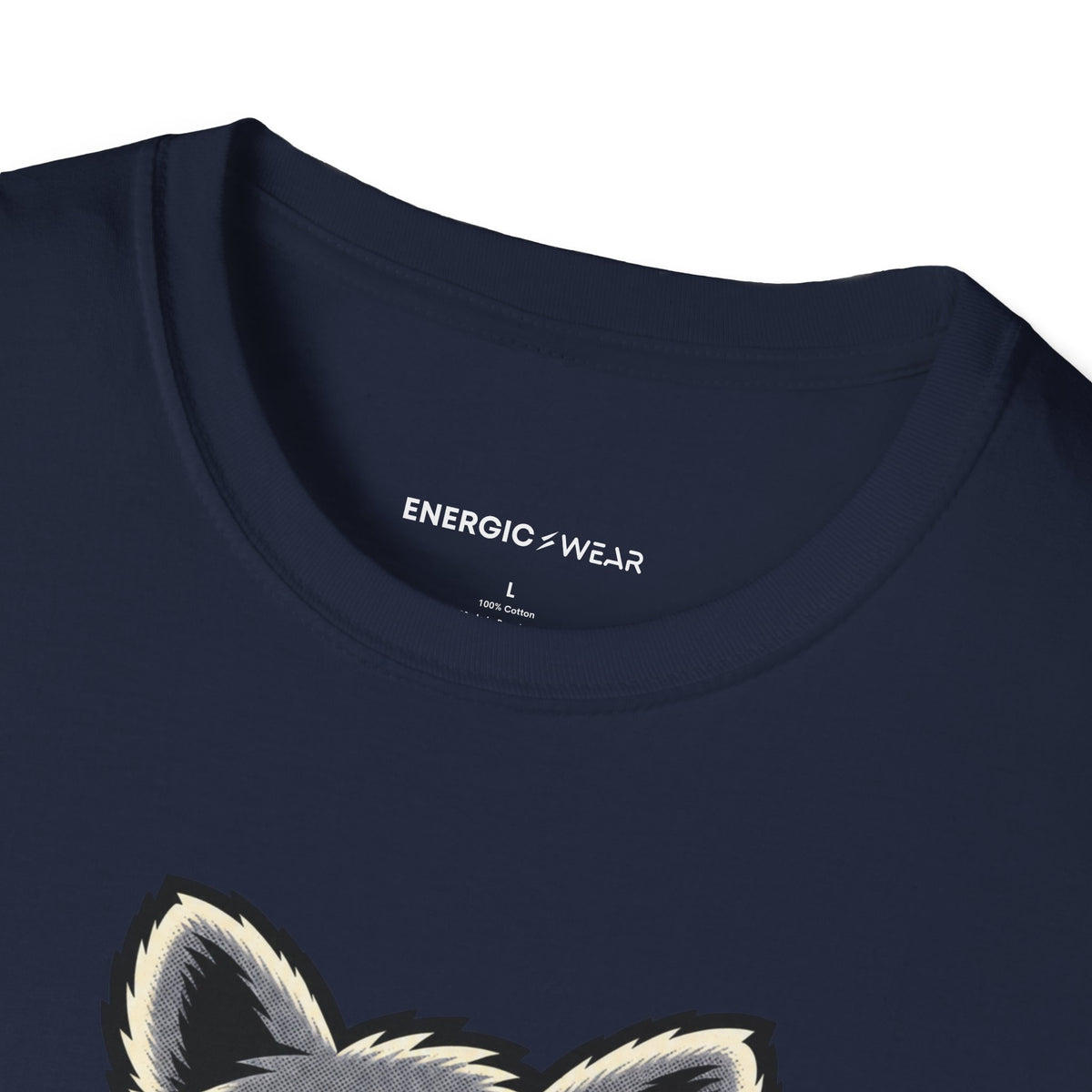 Graphic fitness T-shirt featuring the "Muscular Raccoon" design.