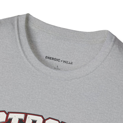 Graphic fitness T-shirt featuring the "Strong Through the Sticking Point" design.