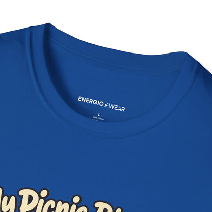 Graphic fitness T-shirt featuring the "My Picnic Blanket Has a Cooldown Reservation" design.