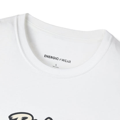 Graphic fitness T-shirt featuring the "Bring Patience to the Plateau" design.