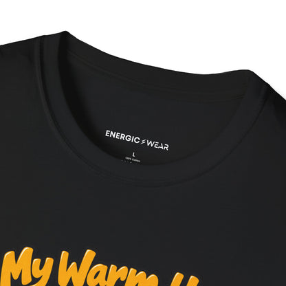 Graphic fitness T-shirt featuring the "My Warm-Up Took the Scenic Route" design.
