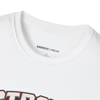 Graphic fitness T-shirt featuring the "Strong Through the Sticking Point" design.