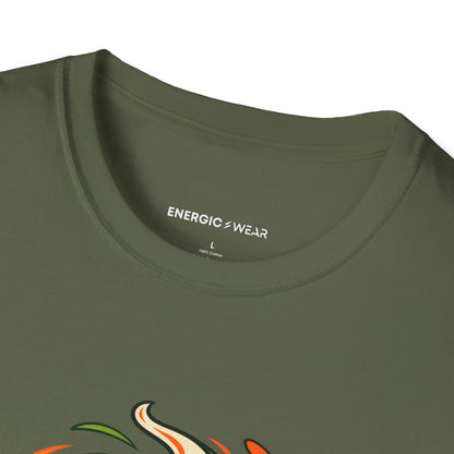 Graphic fitness T-shirt featuring the "Soup Season Meets Sweat Season" design.