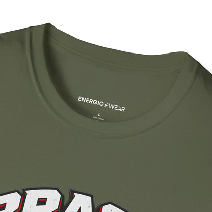 Graphic fitness T-shirt featuring the "Brace for the Work You Chose" design.