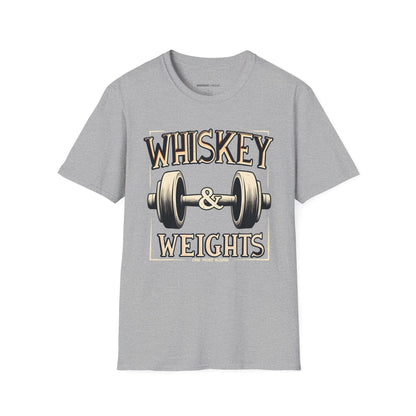 Whiskey & Weights One More Round! TShirt – Funny Fitness Gym Shirt