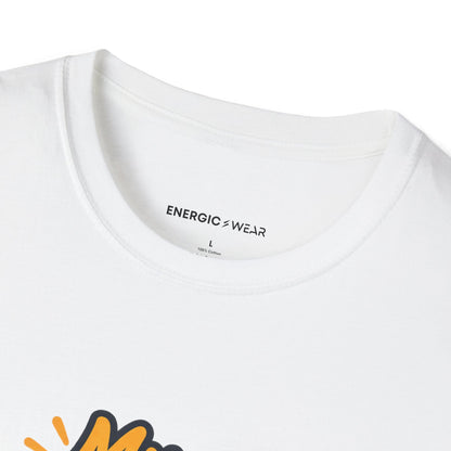 Graphic fitness T-shirt featuring the "My Commute Includes a Little Movement" design.
