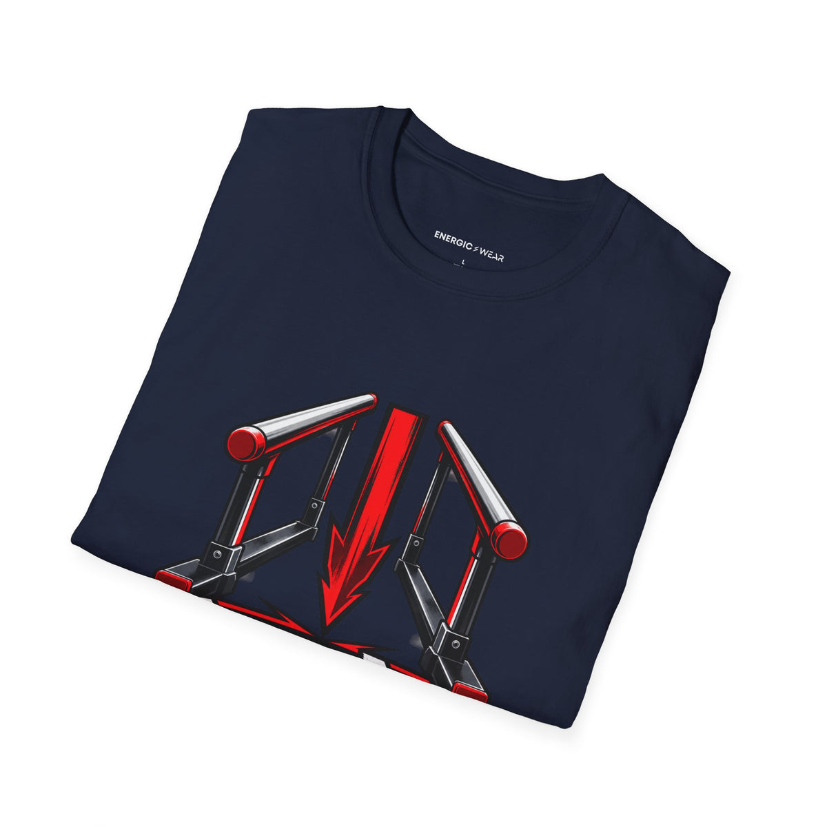 Graphic fitness T-shirt featuring the "Parallel Bars Singular Focus" design.