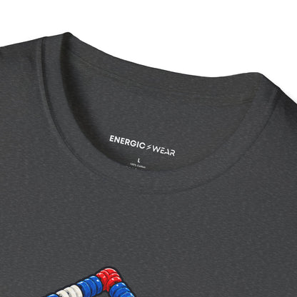 Graphic fitness T-shirt featuring the "Practice Makes the Pool Feel Like Home" design.