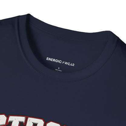 Graphic fitness T-shirt featuring the "Strong Through the Sticking Point" design.