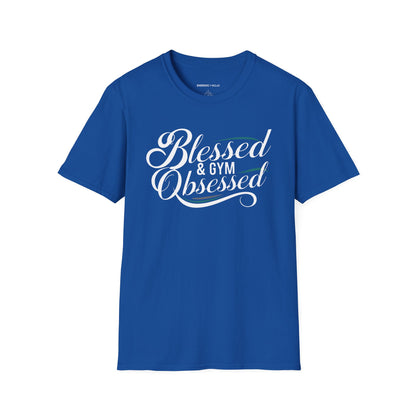 Blessed And Gym Obsessed Tshirt - Motivational Workout Tee