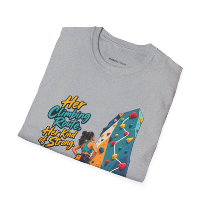 Her Climbing Route Her Kind of Strong T-Shirt