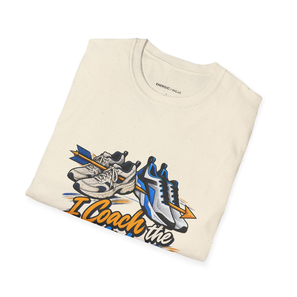 Graphic fitness T-shirt featuring the "I Coach the Confidence I Once Borrowed" design.