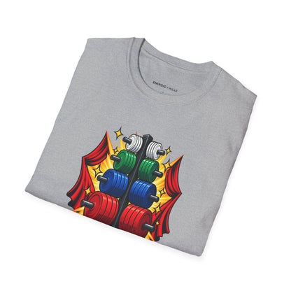 Graphic fitness T-shirt featuring the "Re-Racking Is My Plot Twist" design.
