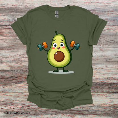 Healthy Fit Avocado - Funny Fitness Workout Tee