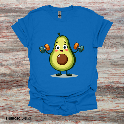 Healthy Fit Avocado - Funny Fitness Workout Tee