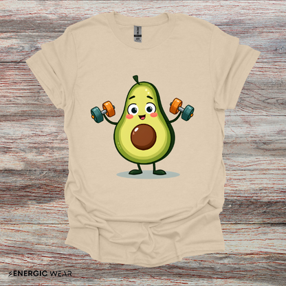 Healthy Fit Avocado - Funny Fitness Workout Tee