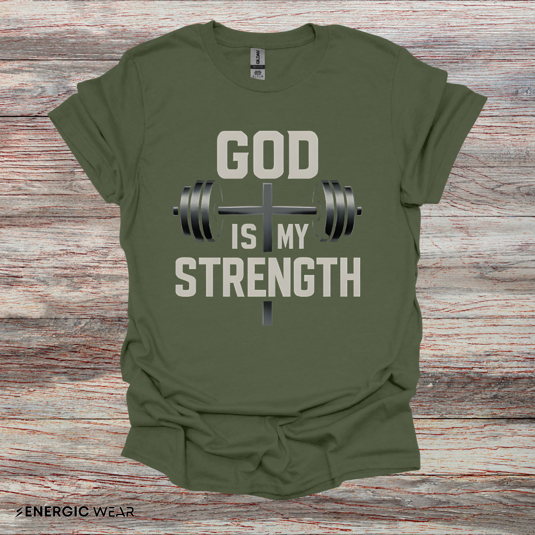 God Is My Strenght - Fitness Motivational Tee