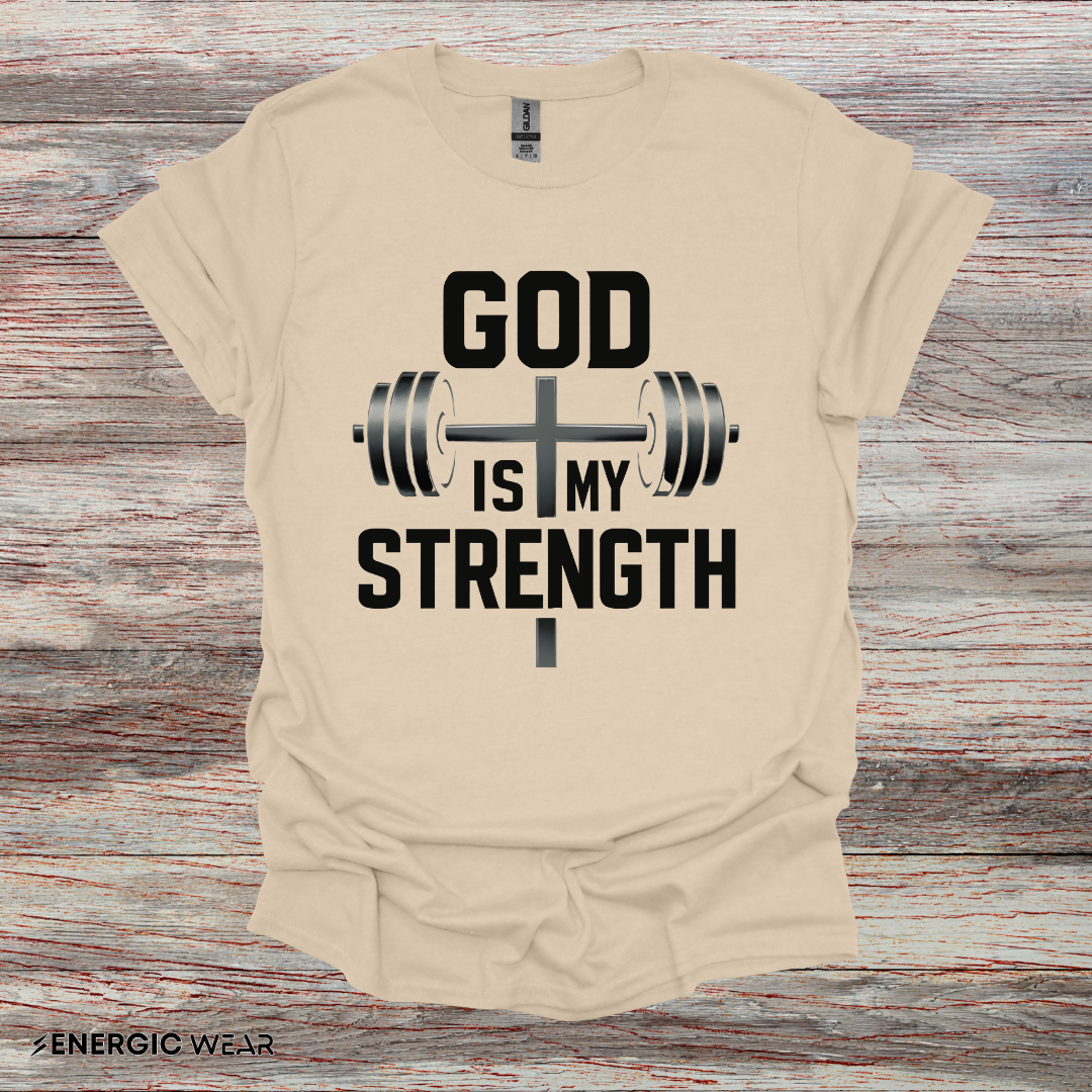 God Is My Strenght - Fitness Motivational Tee