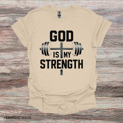God Is My Strenght - Fitness Motivational Tee