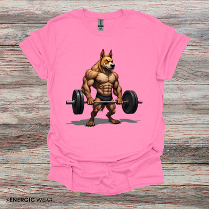 Muscle STRONG Dog! Motivational Gym Tee