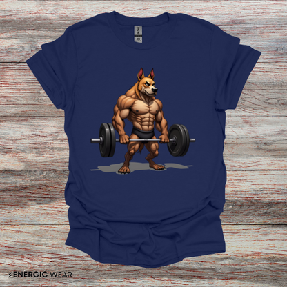 Muscle STRONG Dog! Motivational Gym Tee