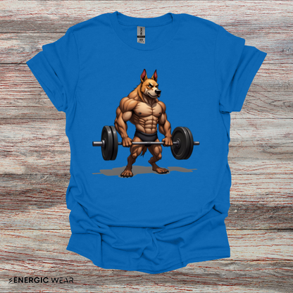 Muscle STRONG Dog! Motivational Gym Tee