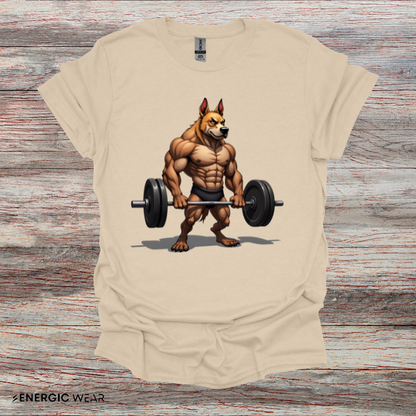 Muscle STRONG Dog! Motivational Gym Tee