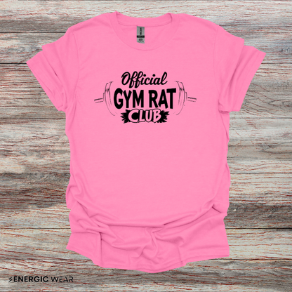 Official Gym Rat Club TShirt – Motivational Lifestyle Tee