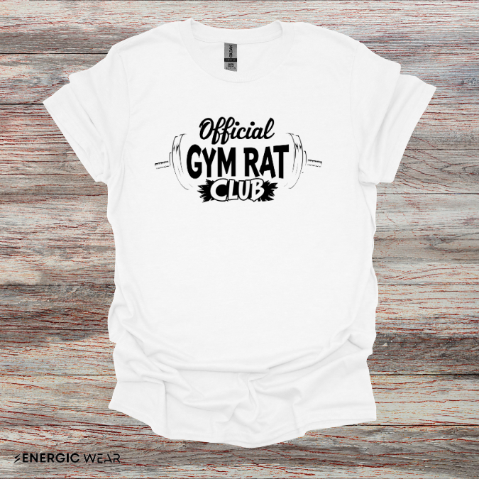 Official Gym Rat Club TShirt – Motivational Lifestyle Tee