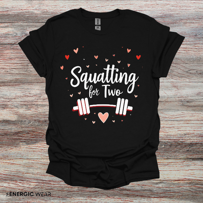 Squatting For Two! Unisex TShirt – Strong Mom Tee