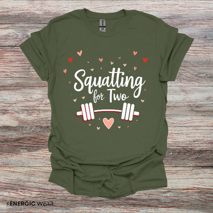 Squatting For Two! Unisex TShirt – Strong Mom Tee