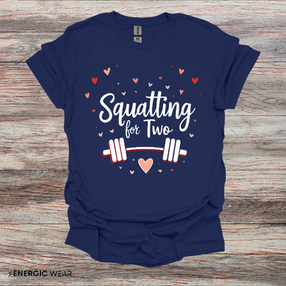 Squatting For Two! Unisex TShirt – Strong Mom Tee