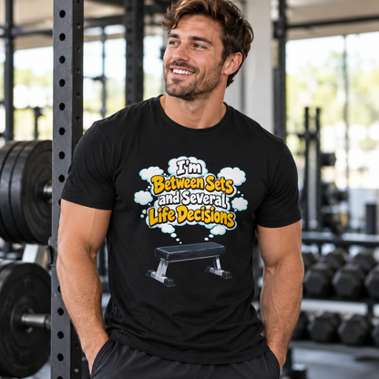 Male lifestyle mockup — between sets