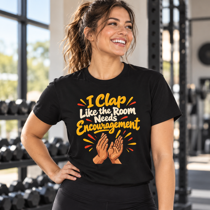Female lifestyle mockup — clap encouragement