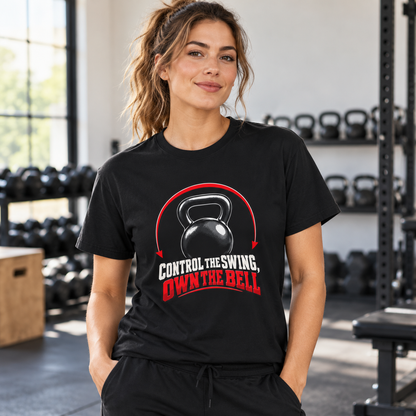 Female lifestyle mockup — control the swing own the bell