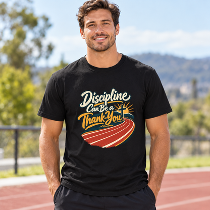 Male lifestyle mockup — discipline can be a thank you