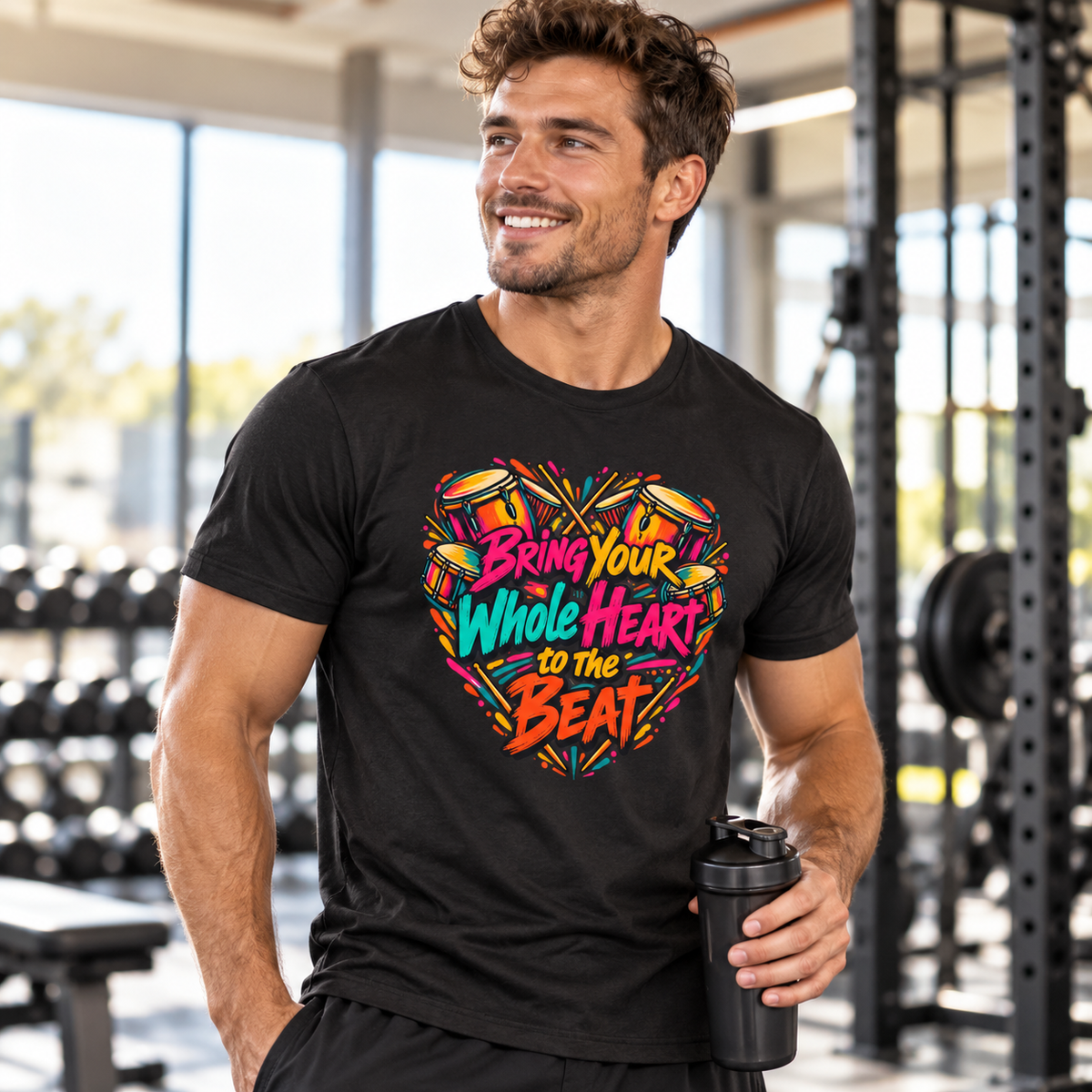 Male lifestyle mockup — Bring Your Whole Heart to the Beat